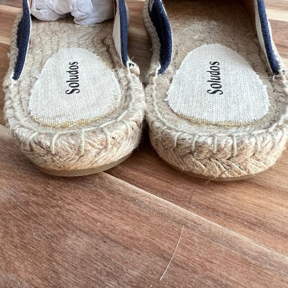 Soludos Wildflower Size US 5.5 M Women's Espadrille Slip-On Mules Midnight Blue - Picture 7 of 12